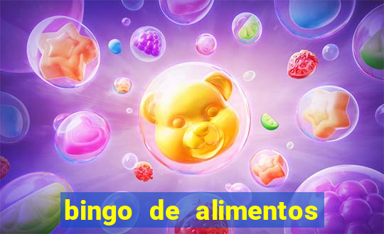 bingo de alimentos saludables para imprimir